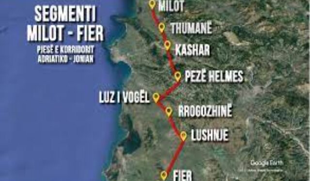 Milot-Fier axis, the first highway in Albania that will have a maximum speed of up to 130 km/h and will be certified by the EU