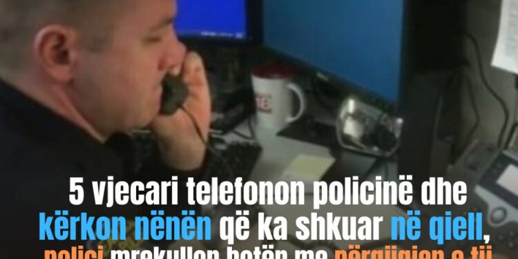 5 vjecari telefonon policinë dhe kërkon nënën që ka shkuar në qiell, polici mrekullon botën me përgjigjen e tij