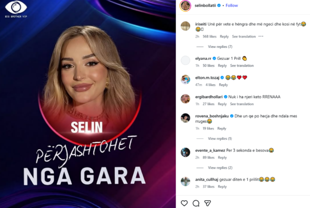 “Më ngeci kosi në…”/ Tronditen ndjekësit nga postimi i papritur në “Instagram”