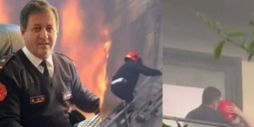 Zjarrfikësi hero hoqi helmetën për t’ia dhënë qytetares, e bija rrëqeth: Më dhembi…
