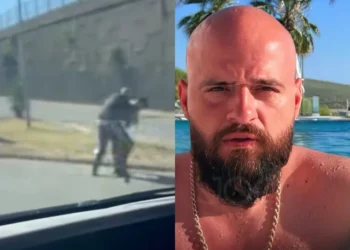Momenti kur polici i Rrugorës sulmohet me thikë në fyt nga Dorian Kasa (VIDEO)