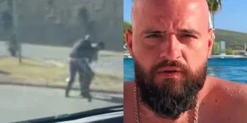 Momenti kur polici i Rrugorës sulmohet me thikë në fyt nga Dorian Kasa (VIDEO)
