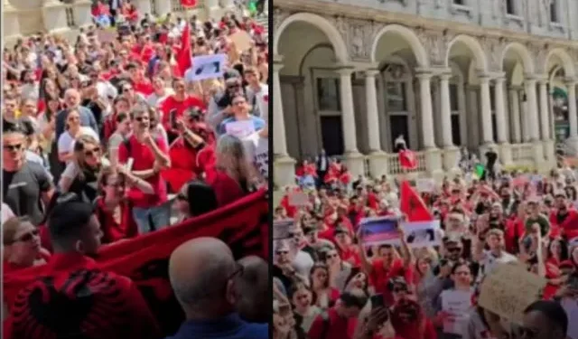 VIDEO/ Protesta shtrihet në Diasporë, shqiptarët mbushin sheshin në Milano